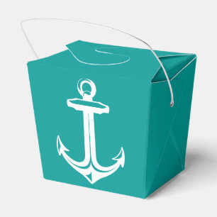 Ballotins Mariage de plage turquoise avec ancre de navire na