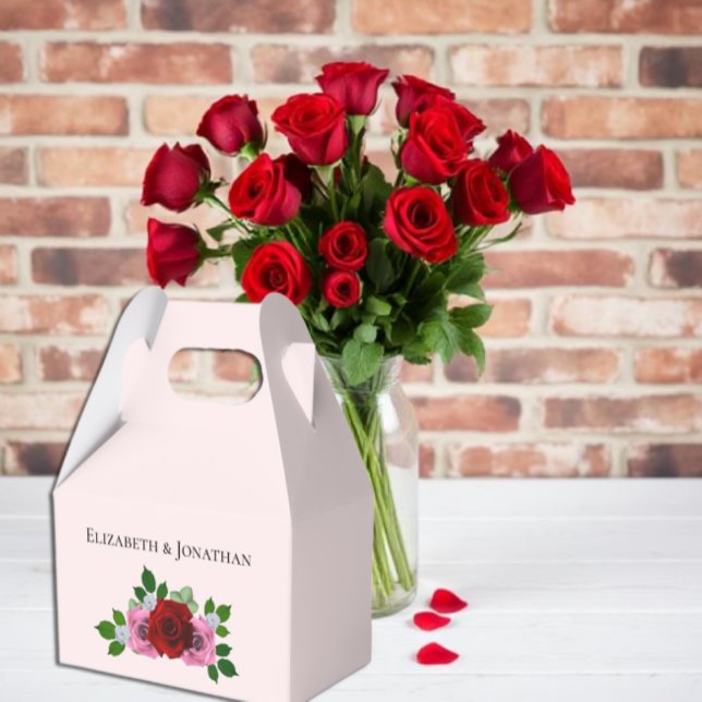 Ballotins Mariage de roses rouges et roses (Créateur téléchargé)