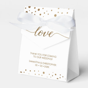 Ballotins Mariage de script d'amour Gold personnalisé simple