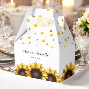 Ballotins Mariage de tournesol jaune blanc Floral