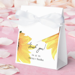 Ballotins Mariage de tournesols aquarelle