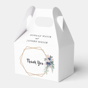 Ballotins Mariage de trame doré rose bleu foncé