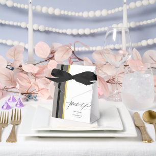 Ballotins Mariage de typographie Elegant Black Grey Gold Str