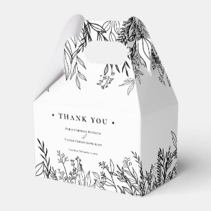 Ballotins Mariage de verdure blanc et noir