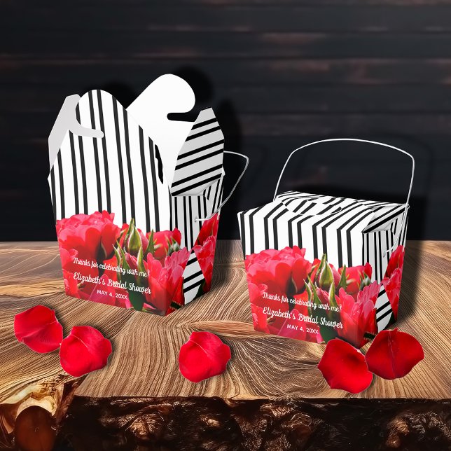 Ballotins Mariage Derby Red Roses Cadeau Invité (Take out favor box: 2"w x 2"l x 2.75"h, shipped flat, some assembly required.)