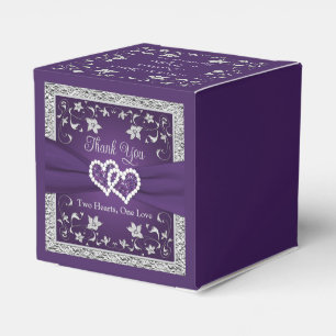 Ballotins Mariage des Coeurs d'Amour Violet Gris