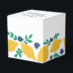 Ballotins Mariage Dessiné à la Main Citron Agrumes Italien<br><div class="desc">Boîte de Faveur pour Mariage - Cadeaux/Confiserie pour Invités Fleurs Botaniques Dessinées à la Main et Citron</div>