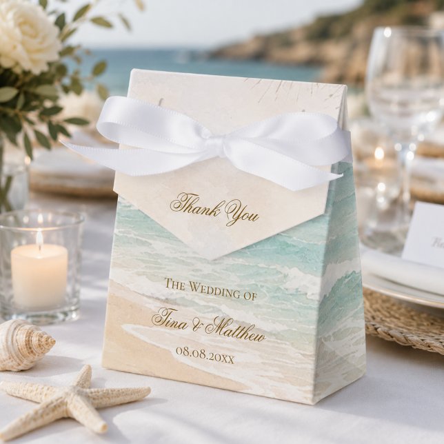 Ballotins Mariage d'été sur la plage côtière (Créateur téléchargé)