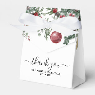 Ballotins Mariage d'hiver floral de Noël élégant