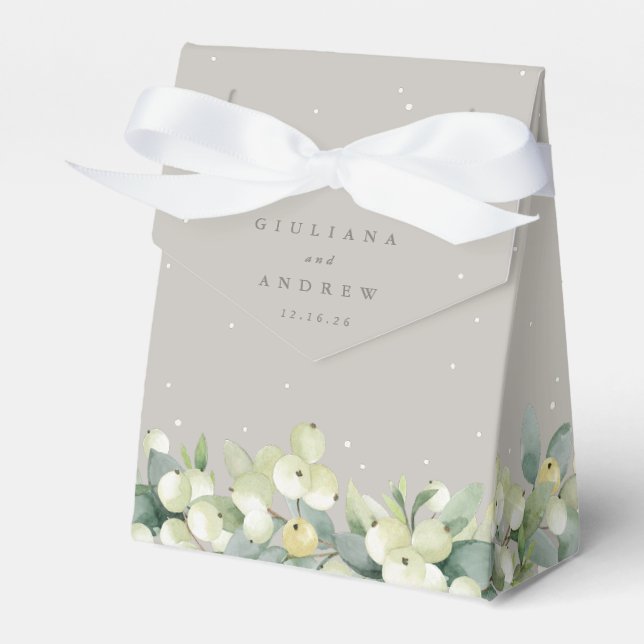 Ballotins Mariage d'hiver Greige Snowberry+Eucalyptus (Verso)