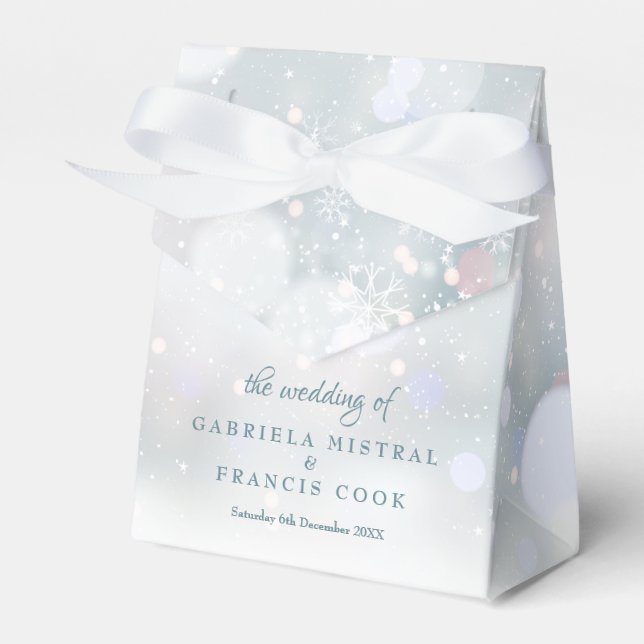 Ballotins Mariage d'hiver Premier Ballotin de flocons de nei (Verso)