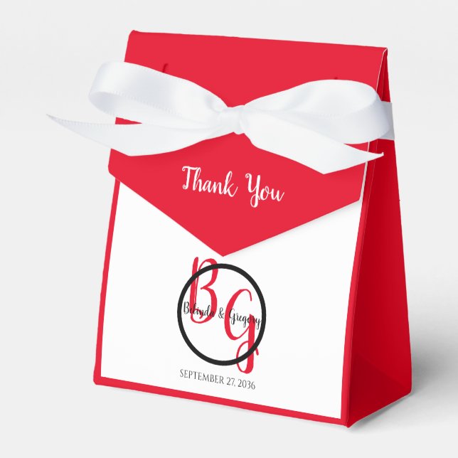 Ballotins Mariage d'initiales personnalisées simples (Verso)