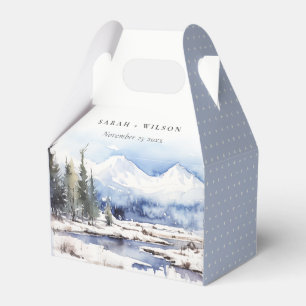 Ballotins Mariage du paysage skiable de la montagne de neige