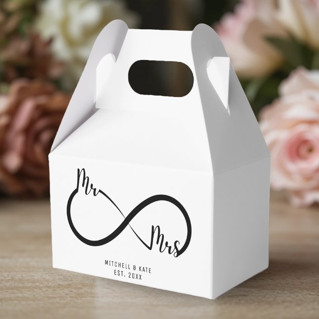 Ballotins Mariage du symbole M & Mme Infinity (Mr & Mrs Infinity Symbol Wedding Favor Boxes
)