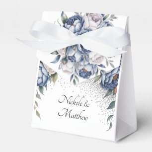 Ballotins Mariage Dusty Blue & White Peony