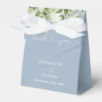 Mariage écriture coeur floral verdure bleu poussié