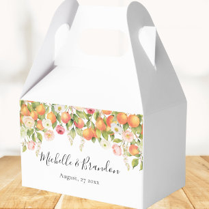 Ballotins Mariage Élégant Aquarelle Orange Personnalisé
