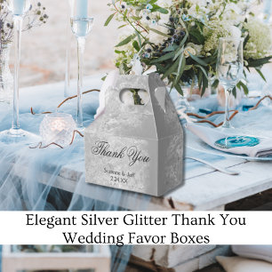 Ballotins Mariage Élégant Argent Paillettes Merci