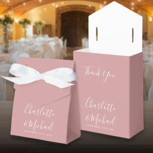 Ballotins Mariage élégant écriture Rose Poussiéreuse
