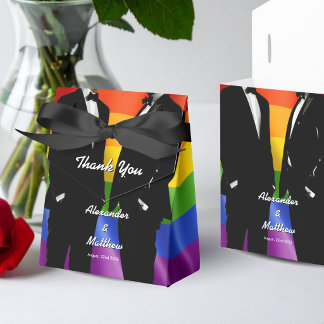 Ballotins Mariage Élégant Moderne Arc-en-ciel d'Hommes Gays