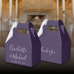 Ballotins Mariage élégant signature script violet