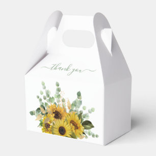 Ballotins Mariage Élégant Tournesols Floraux