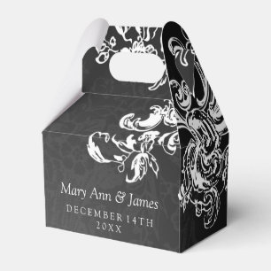 Ballotins Mariage élégant Vintage torsades 2 Noir