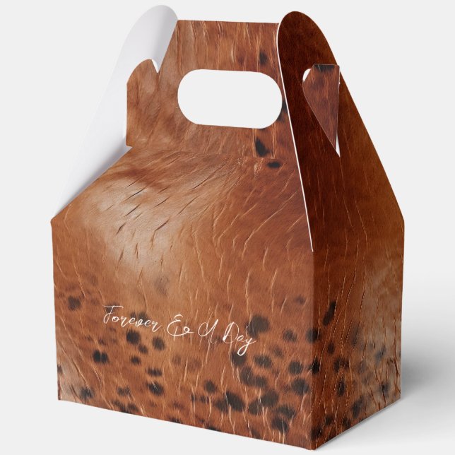 Ballotins Mariage en cuir Brown Faux (Recto)