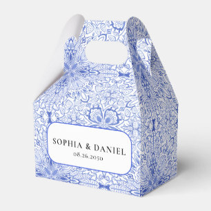 Ballotins Mariage en porcelaine bleue