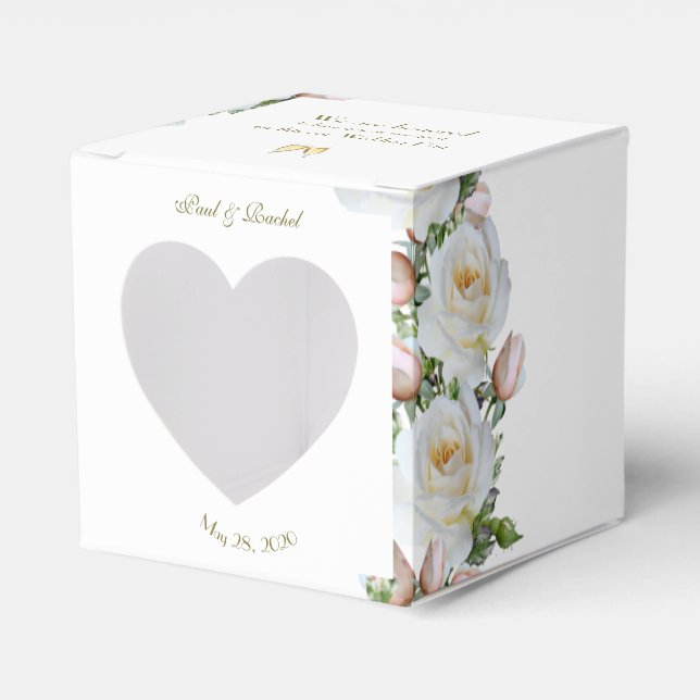 Ballotins Mariage Favor Personnaliser la verdure Rose (Verso)