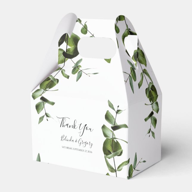 Ballotins Mariage Feuille rustique Eucalyptus (Verso)