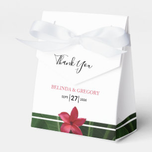 Ballotins Mariage Fleur de frangipanier rouge Plumeria