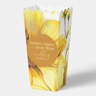 Ballotins Mariage Fleur sauvage des tournesols en terre cuit