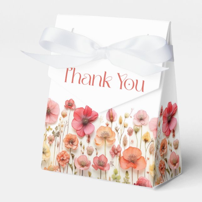 Ballotins Mariage Fleur sauvage Retro Pastel Pink Boho (Verso)