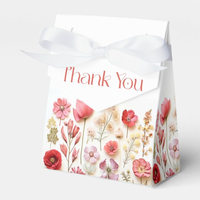 Ballotins Mariage Fleur sauvage Retro Pastel Pink Boho (Verso)