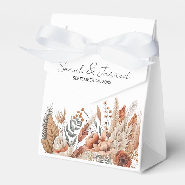 Ballotins Mariage Fleurs de Terracotta Aquarelle (Verso)