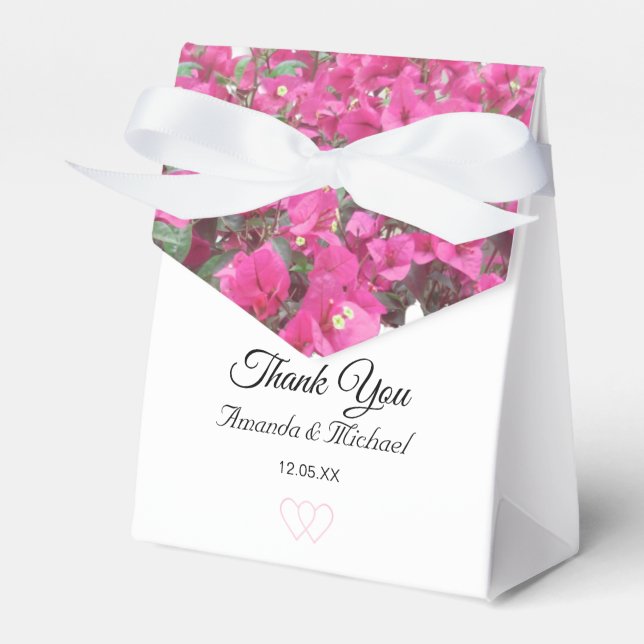 Ballotins Mariage fleurs tropicales (Verso)