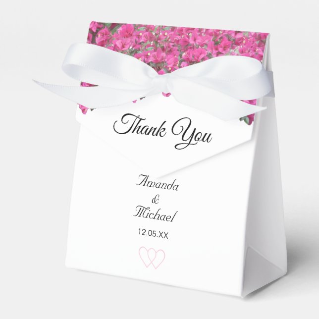 Ballotins Mariage fleurs tropicales (Verso)