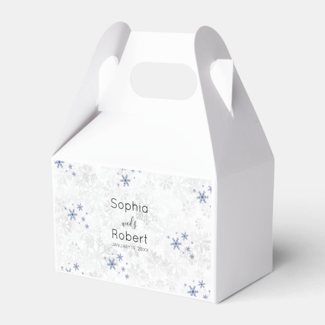 Ballotins Mariage Flocon de Neige d'Hiver (Verso)