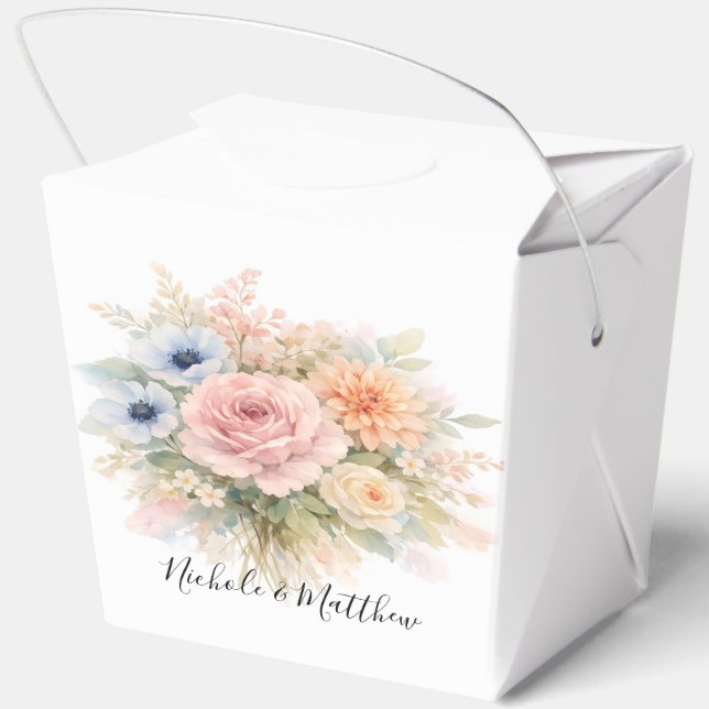 Ballotins Mariage Floral à l'Aquarelle Douce (Verso)