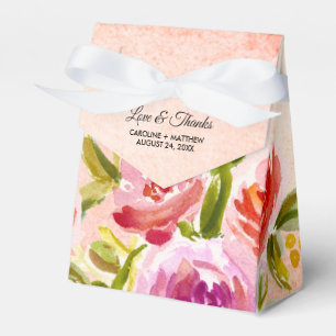 Ballotins Mariage Floral Aquarelle Rose Pêche