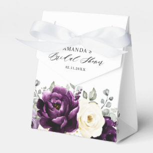 Ballotins Mariage floral blanc blanc blanc blanc de prune d'