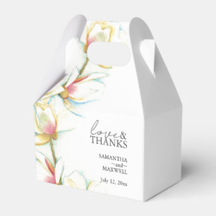Ballotins Mariage Floral Blanc Favoriser Boîtes Personnalisé