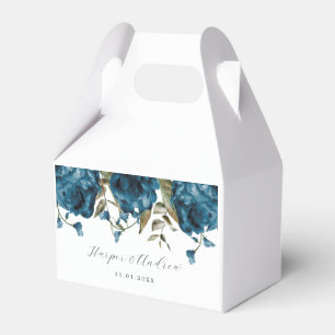 Ballotins Mariage floral bleu marine romantique