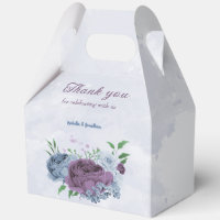 Mariage floral bleu pourpre