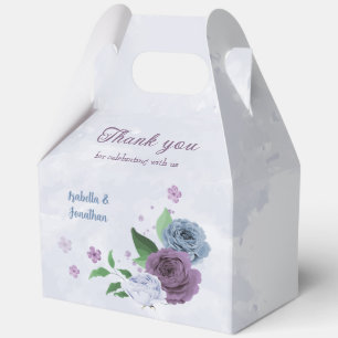 Ballotins Mariage floral bleu pourpre