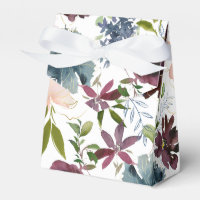 Mariage floral Bordo et marine