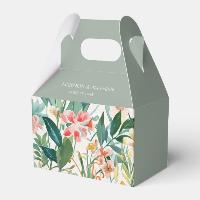 Ballotins Mariage floral coloré (Verso)