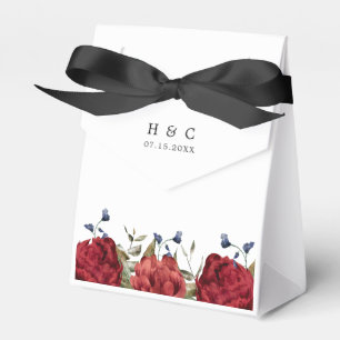 Ballotins Mariage floral de la marine vintage de Bourgogne