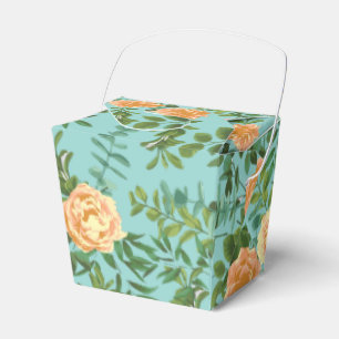 Ballotins Mariage floral de roses Aqua Peach
